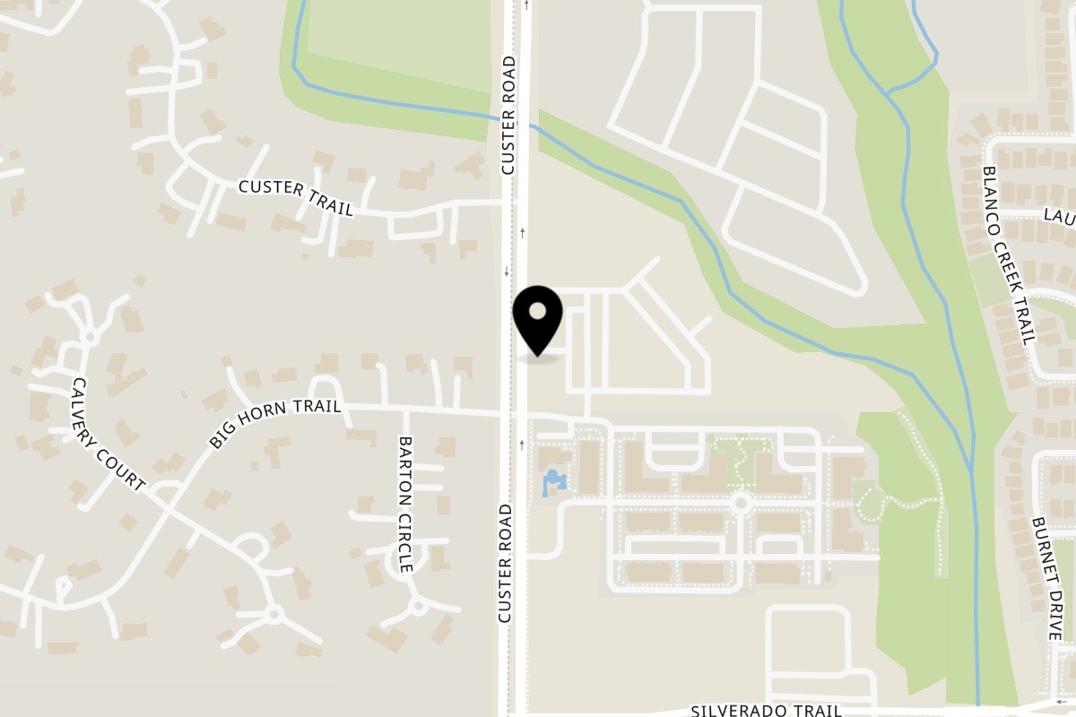 Map showing the location of Cubana Grille on 4051 S Custer Rd Suite 1160 in McKinney